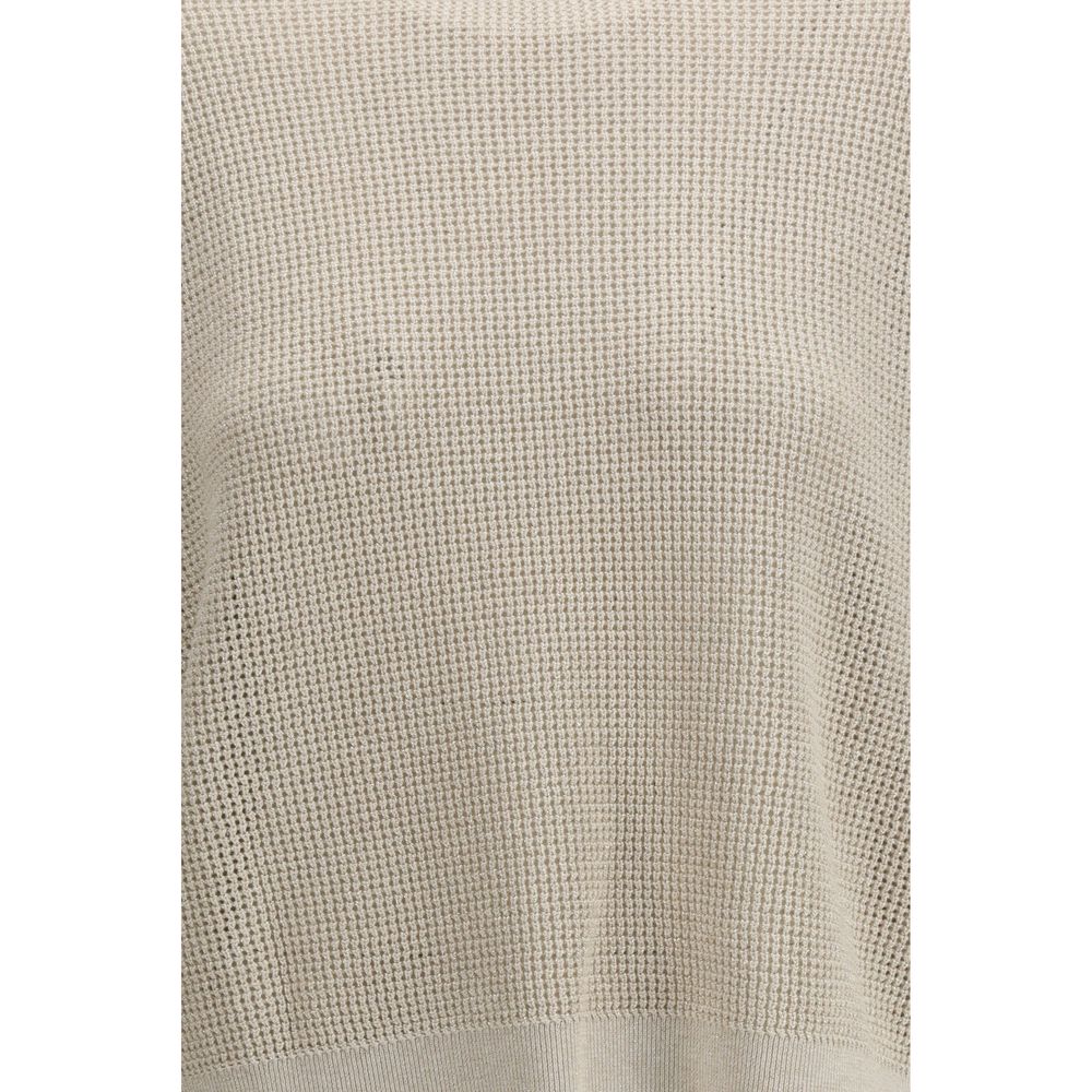 Brunello Cucinelli Beige Cotton Sweatshirt