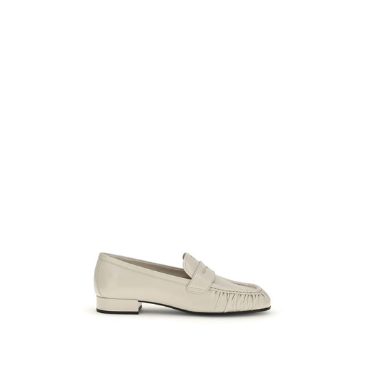 Prada Beige Calf Leather Bos Taurus Slip-On Loafers 1728,72470364320,Beige,EU36/US6,EU37.5/US7.5,EU38/US8,EU40/US10,EU41/US11,Loafers - Shoes,New with tags,Prada,Shoes,Slip-On Loafers - Loafers - Shoes,Women