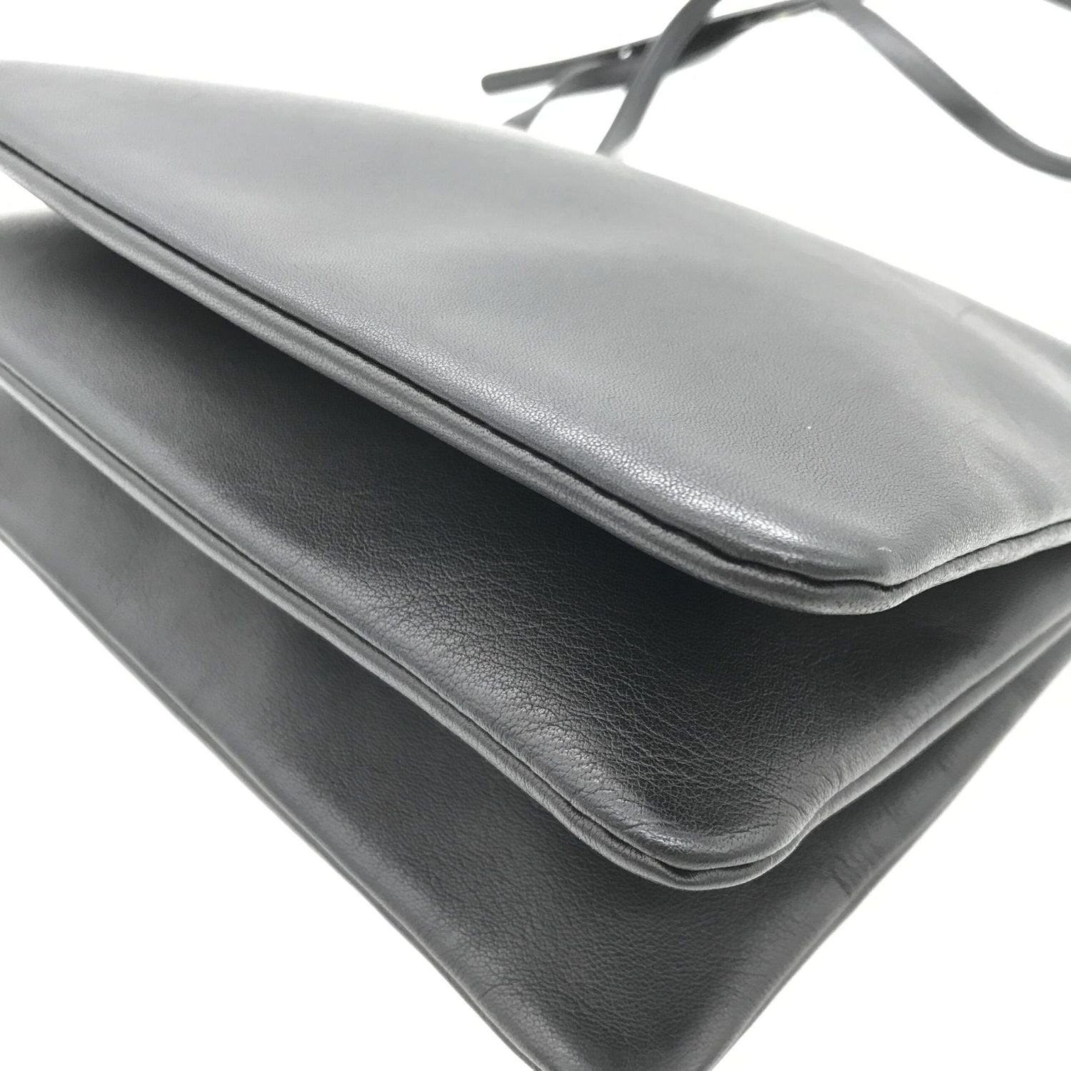 Celine Trio Black Leather Shoulder Bag