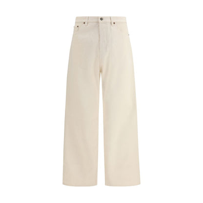 Valentino Garavani Beige Cotton Casual Pants