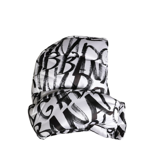 Dolce & Gabbana White Logo Print Whole Head Wrap Capello Hat