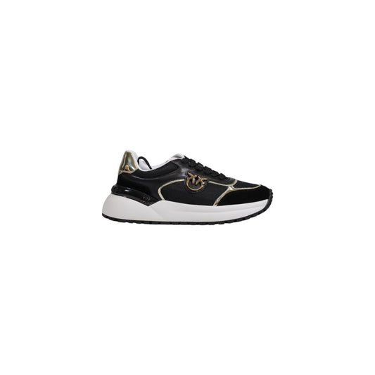 PINKO Black Leather Low Top Sneakers