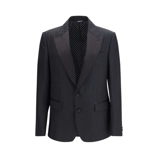 Dolce & Gabbana Black Wool Oves Aries Blazer