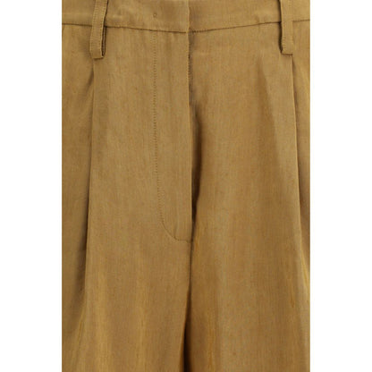 Forte_Forte Beige Linen Bermuda Shorts