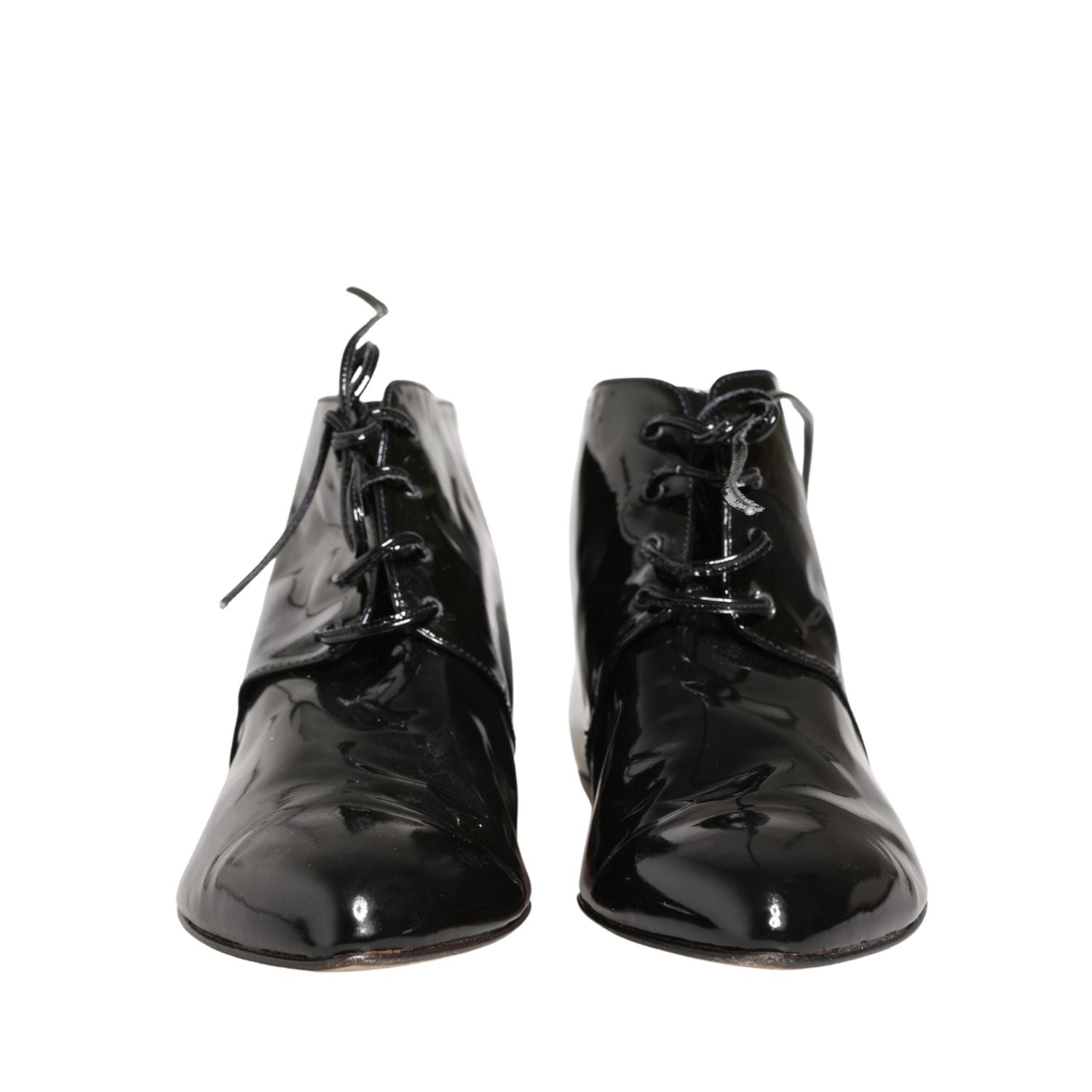 Dolce & Gabbana Black Leather AnkleBoots Shoes