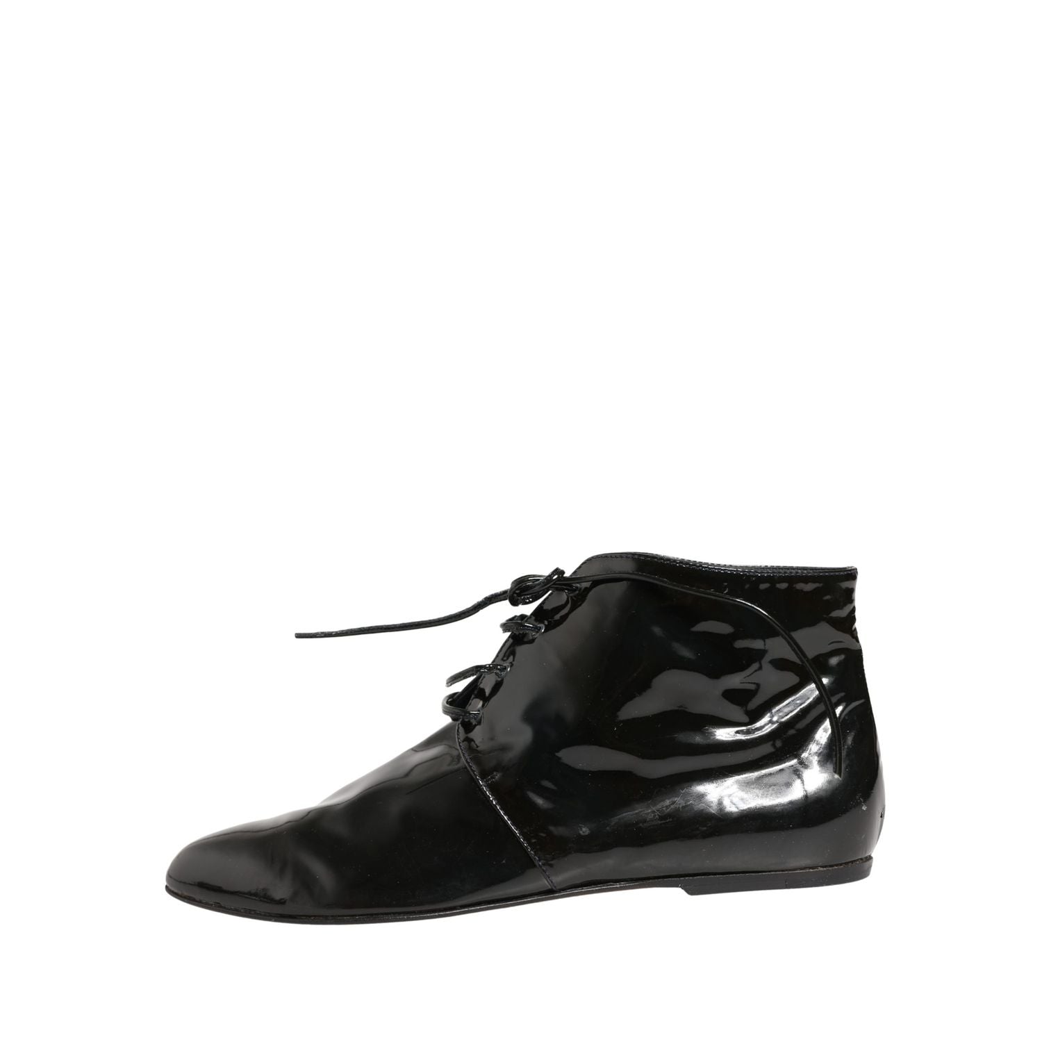 Dolce & Gabbana Black Leather AnkleBoots Shoes