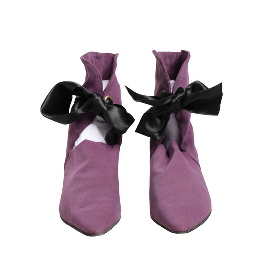 Dolce & Gabbana Purple Mid Calf Boots Shoes