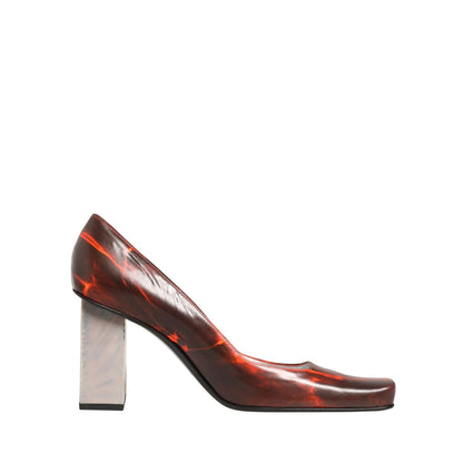 Dolce & Gabbana Multicolor Leather Square Toe Pumps Shoes