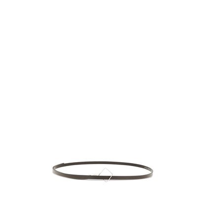 The Row Brown Calf Leather Bos Taurus Thin Belt