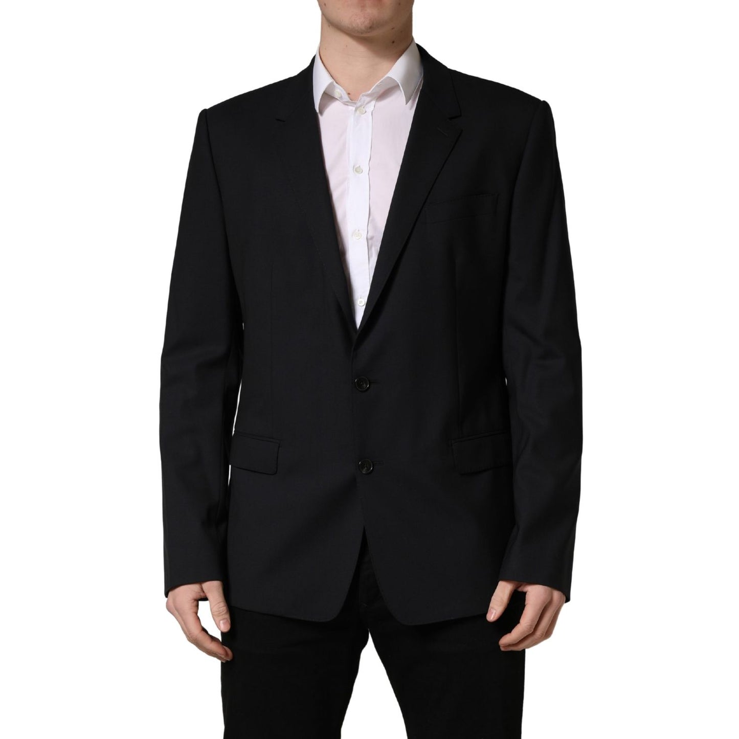 Dolce & Gabbana Blue Single Breasted 2 Button Suit Jacket