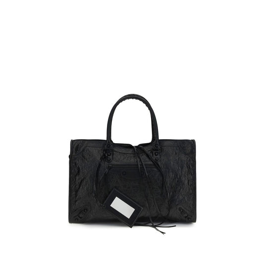 Balenciaga Black Lamb Ovis Aries Aries Shoulder Bag