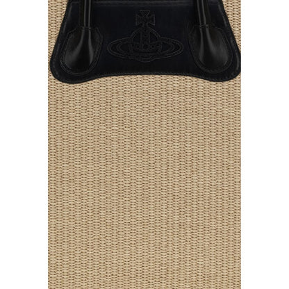 Vivienne Westwood Beige Raffia Shoulder Bag