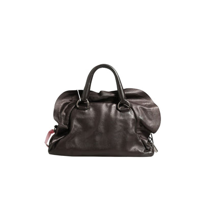 Prada Metallic Nappa Leather Ruffle Shoulder Bag