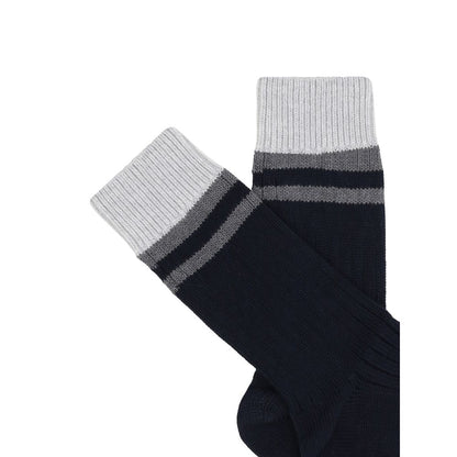 Brunello Cucinelli Black Cotton Socks