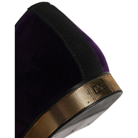 Dolce & Gabbana Violet Suede Embellished Derby Dress Shoes