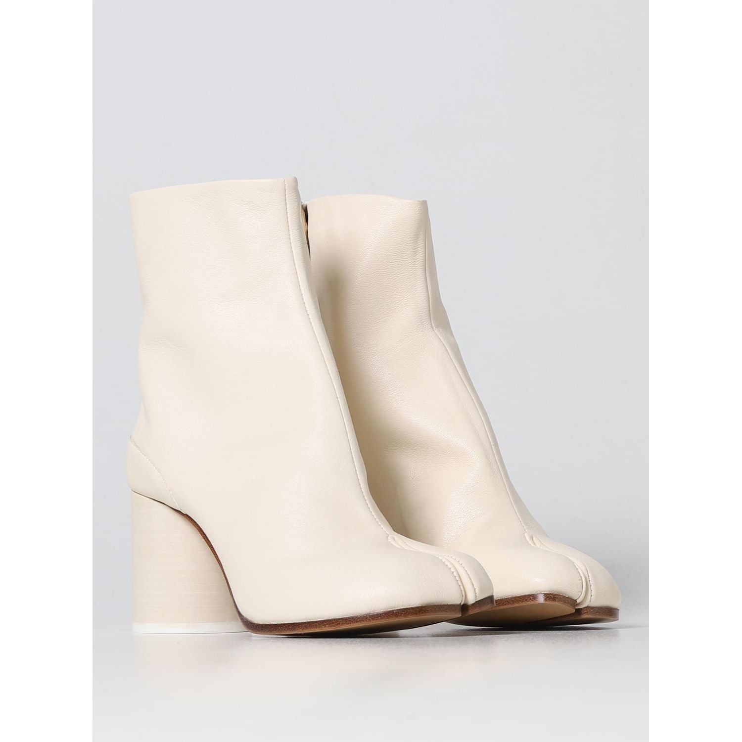 Maison Margiela White Leather Ankle Boots