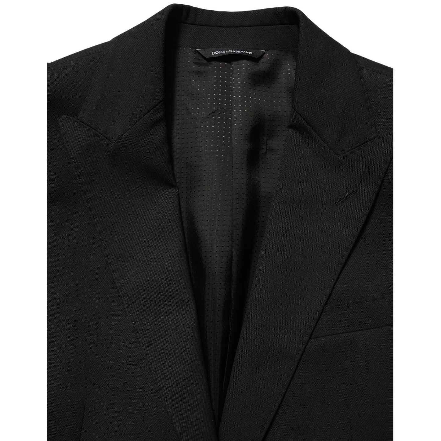Dolce & Gabbana Black Polyester Single Breasted Blazer Jacket