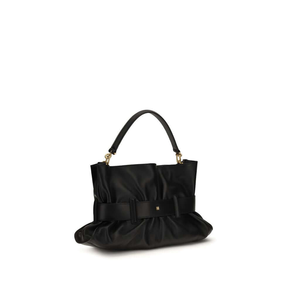 Balmain Black Calf Leather Bos Taurus Handbag