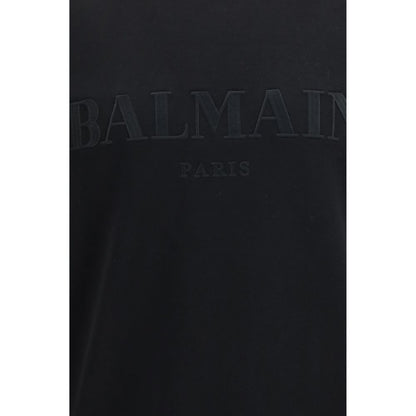 Balmain Black Cotton Sweatshirt