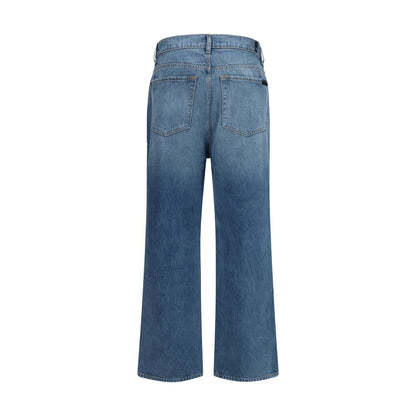 7FOR Blue Cotton Relaxed Fit Jeans
