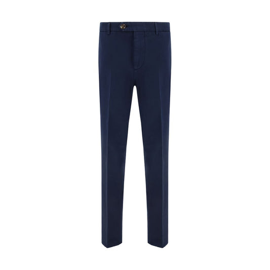 Brunello Cucinelli Blue Cotton Casual Pants