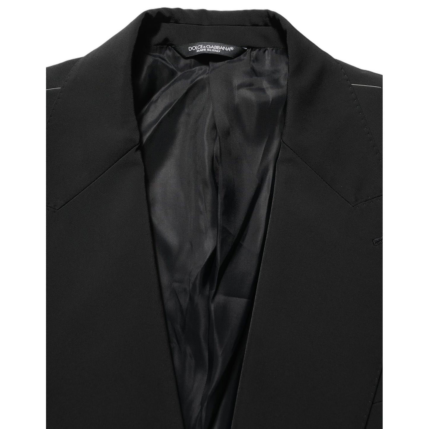 Dolce & Gabbana Black Single Breasted One Button Coat Blazer