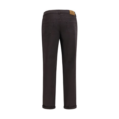 Brunello Cucinelli Brown Cotton Relaxed Fit Jeans