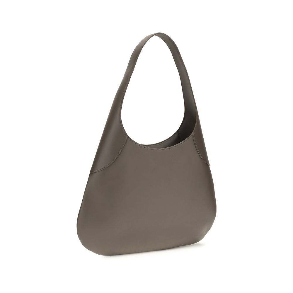 Khaite Gray Calf Leather Bos Taurus Handbag