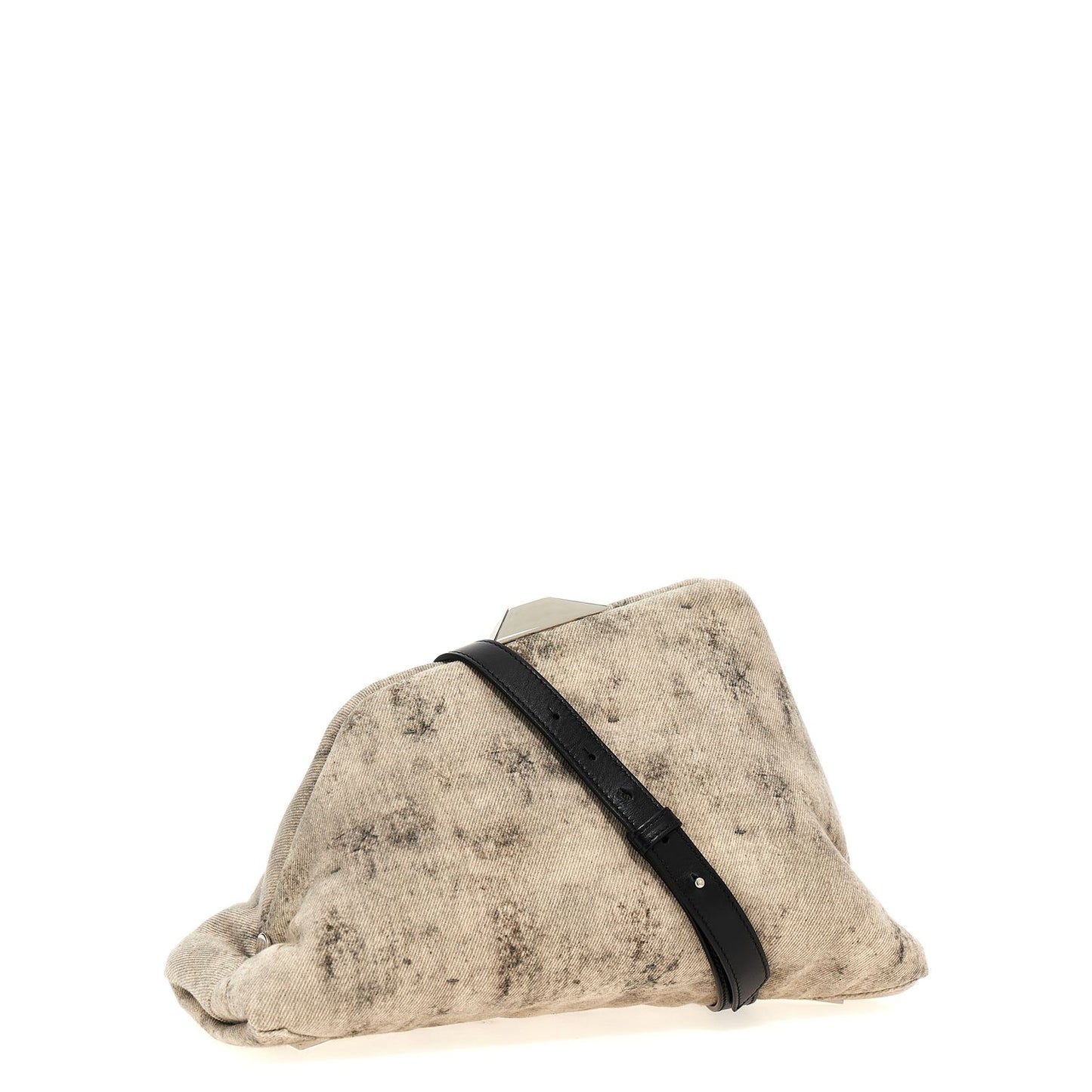 The Attico Gray Leather Clutch Bag