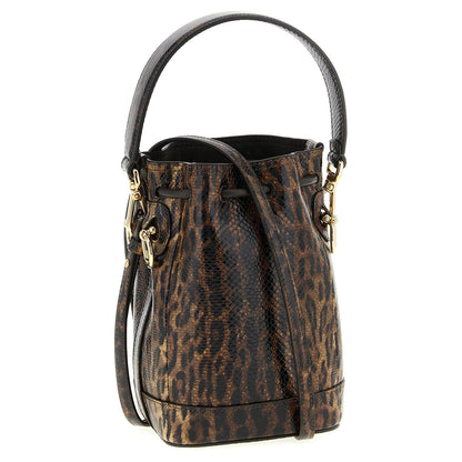 Fendi Brown Velvet Leather Handbag