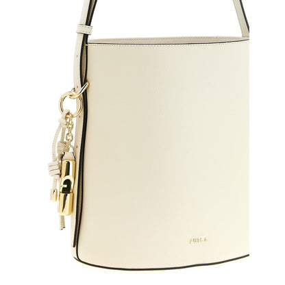 Furla White Calfskin Shoulder Bag