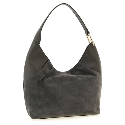 Furla Gray Calfskin Shoulder Bag