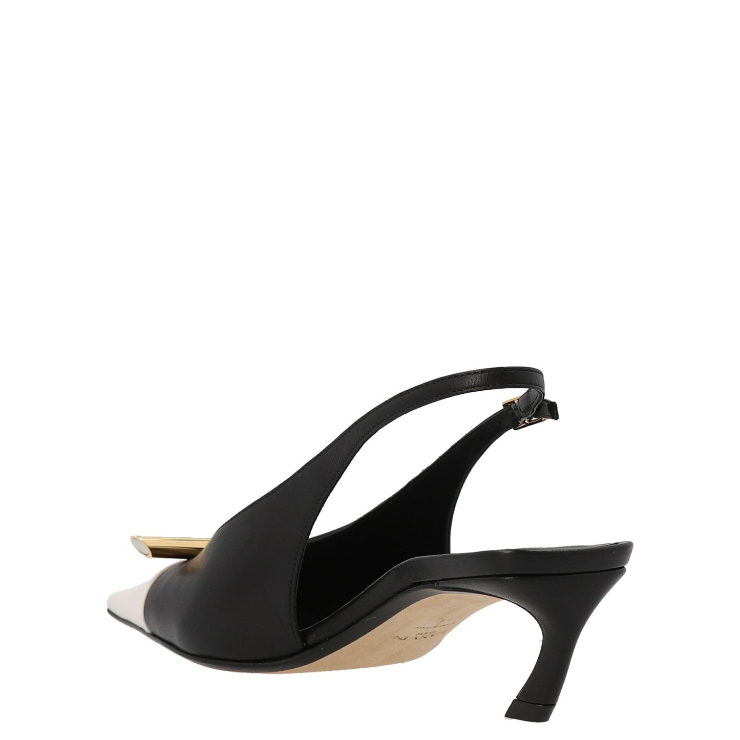Lanvin Bicolor Goatskin Mid Heel Pumps