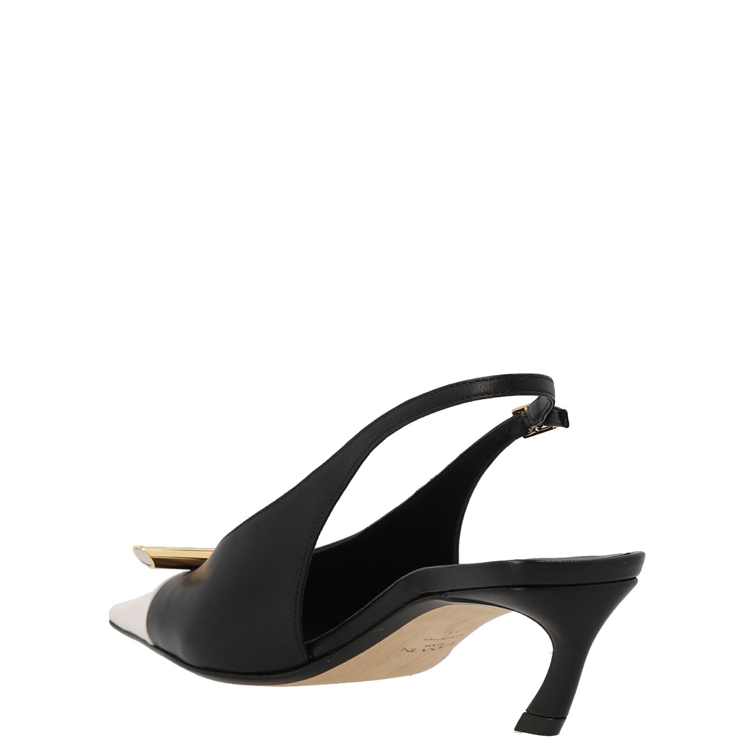 Lanvin Bicolor Goatskin Mid Heel Pumps