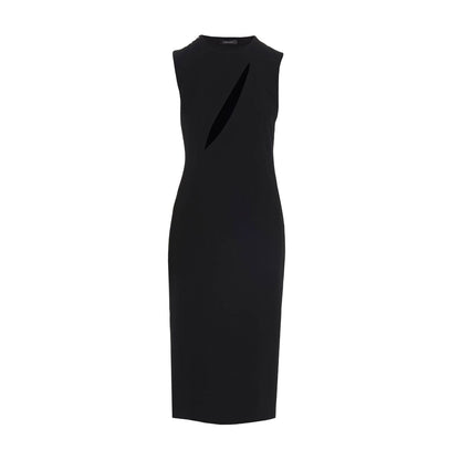 Versace Black Acetate Midi Dress