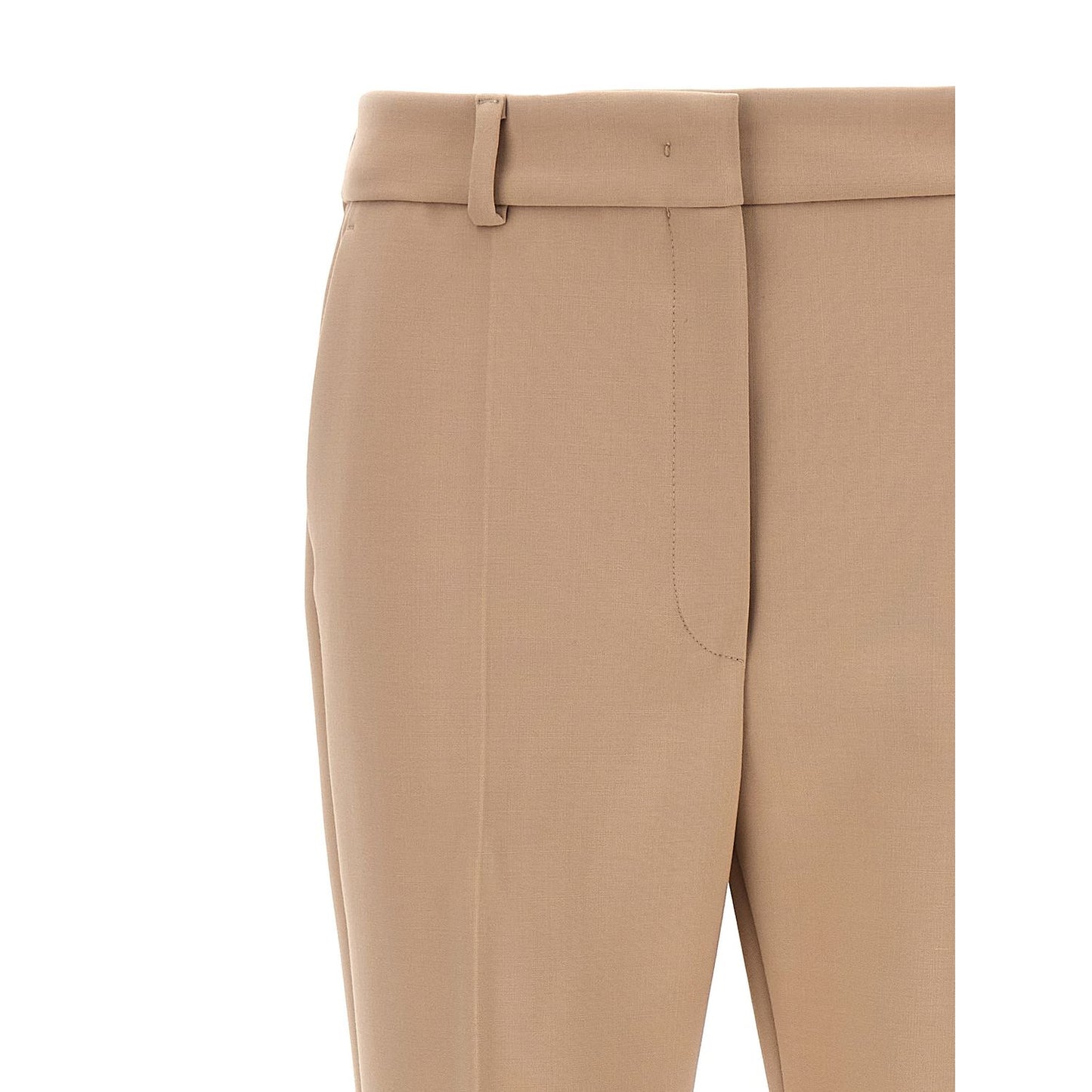Sportmax Beige Polyester Dress Pants