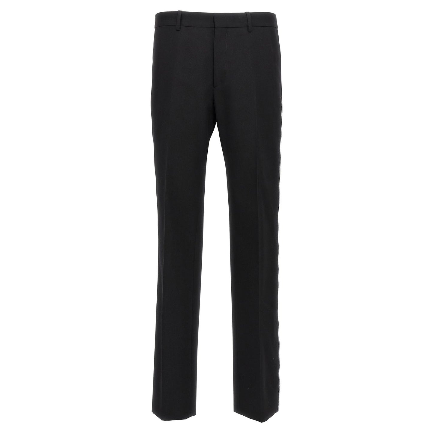 Off-White Black Virgin Wool Dress Pants