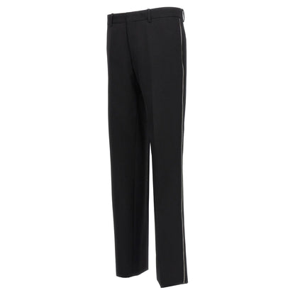 Off-White Black Virgin Wool Dress Pants