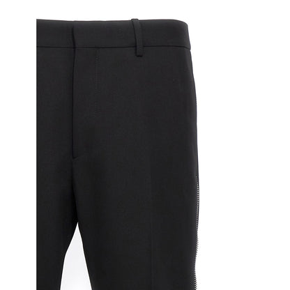 Off-White Black Virgin Wool Dress Pants