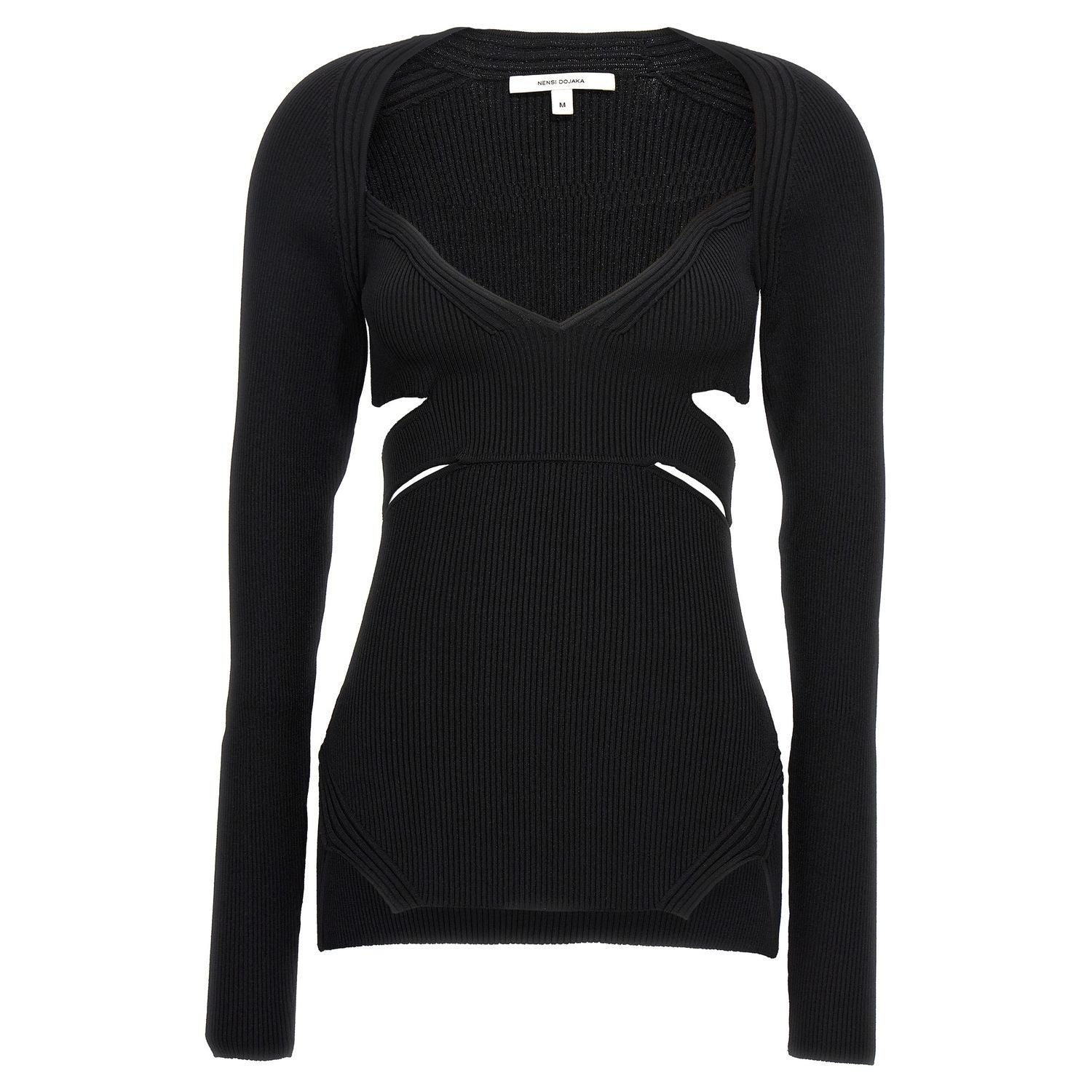 Nensi Dojaka Black Viscose Cardigan