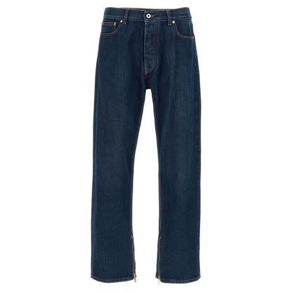 Off-White Blue Cotton Jeans Denim