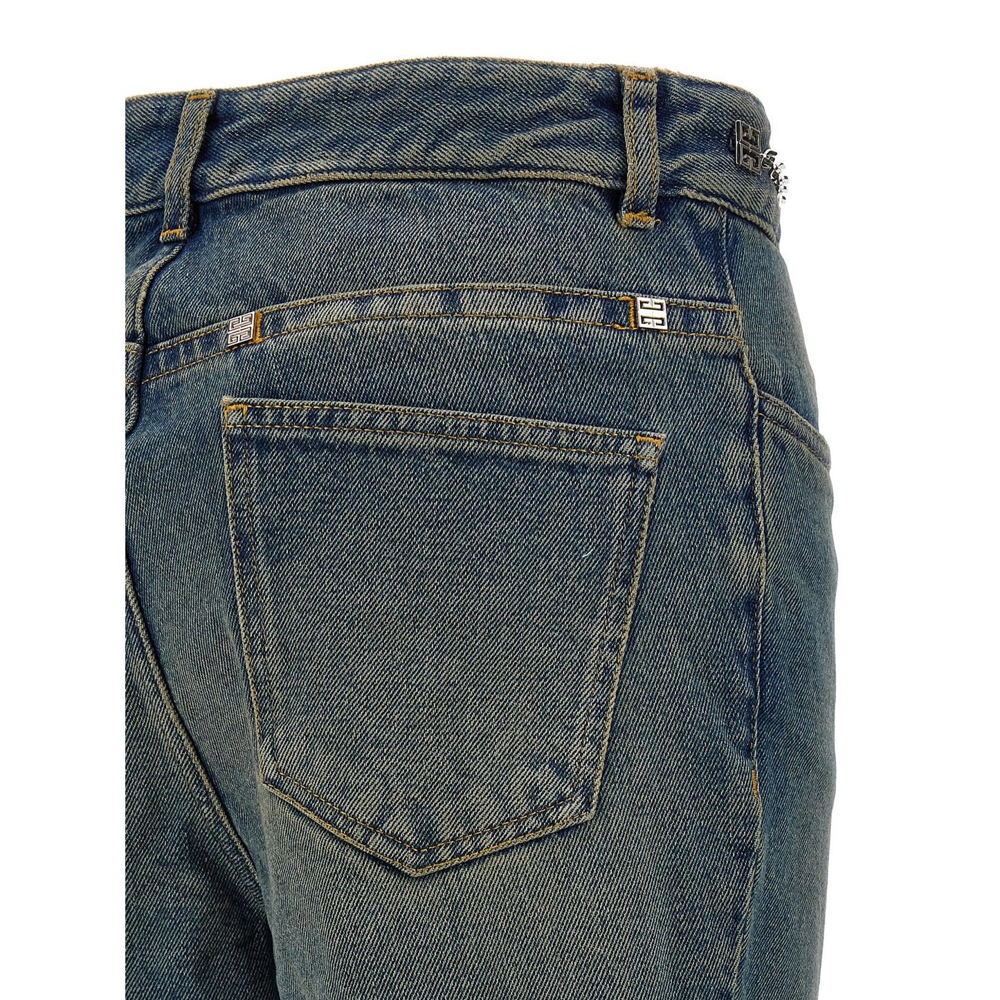 Givenchy Blue Cotton Bootcut Jeans