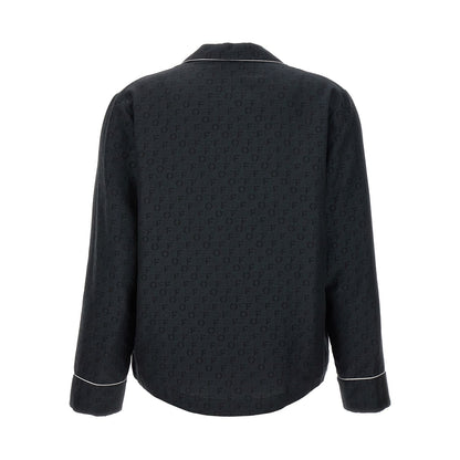 Off-White Black Silk Blouse