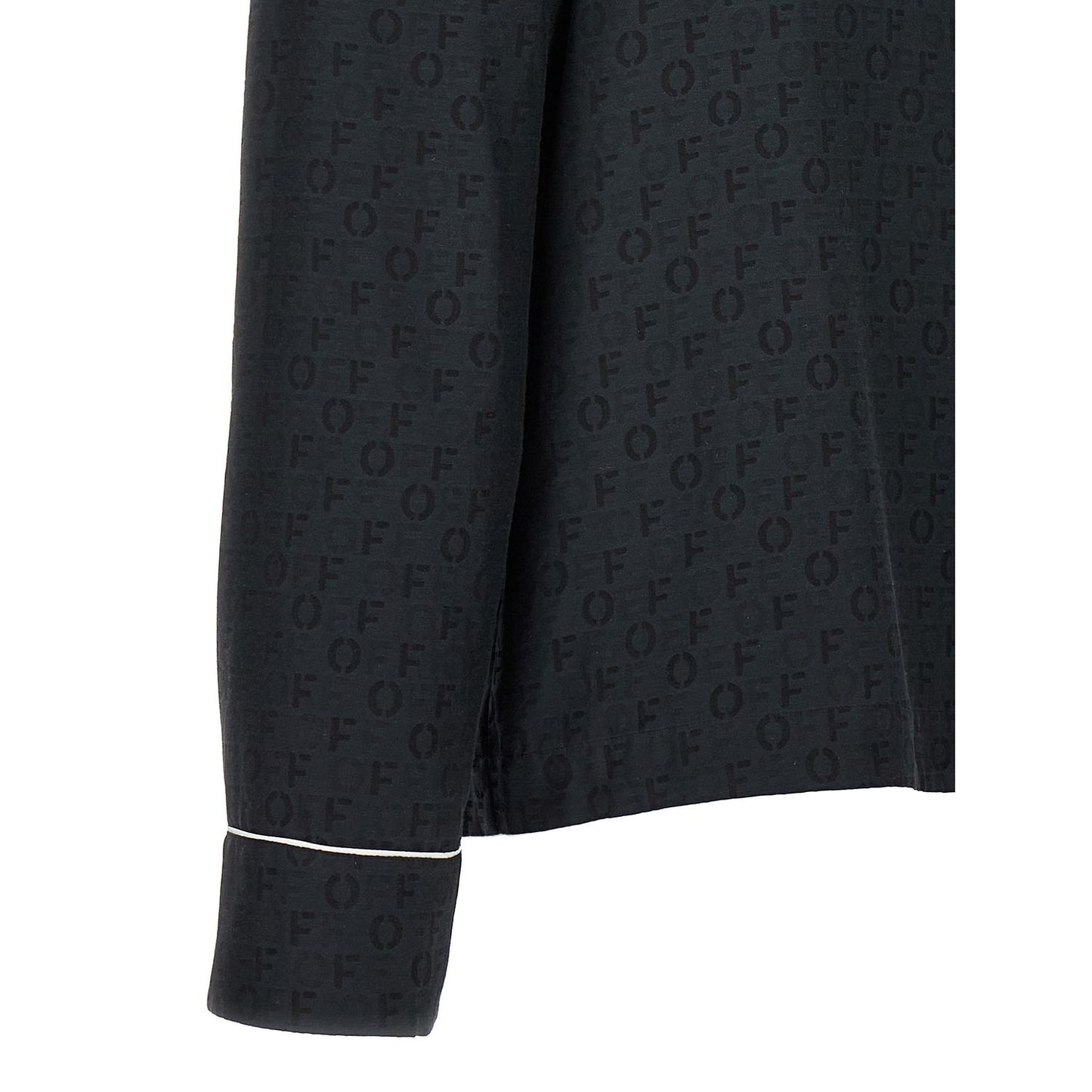 Off-White Black Silk Blouse