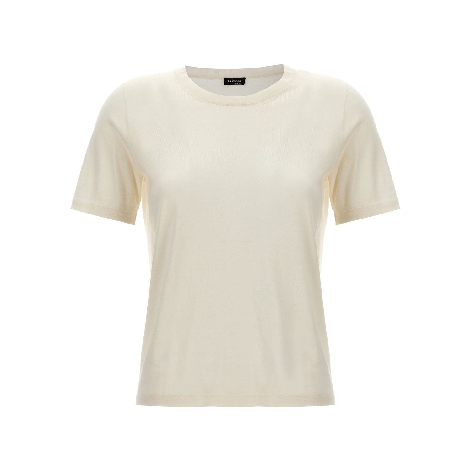 Kiton White Cashmere T-Shirt