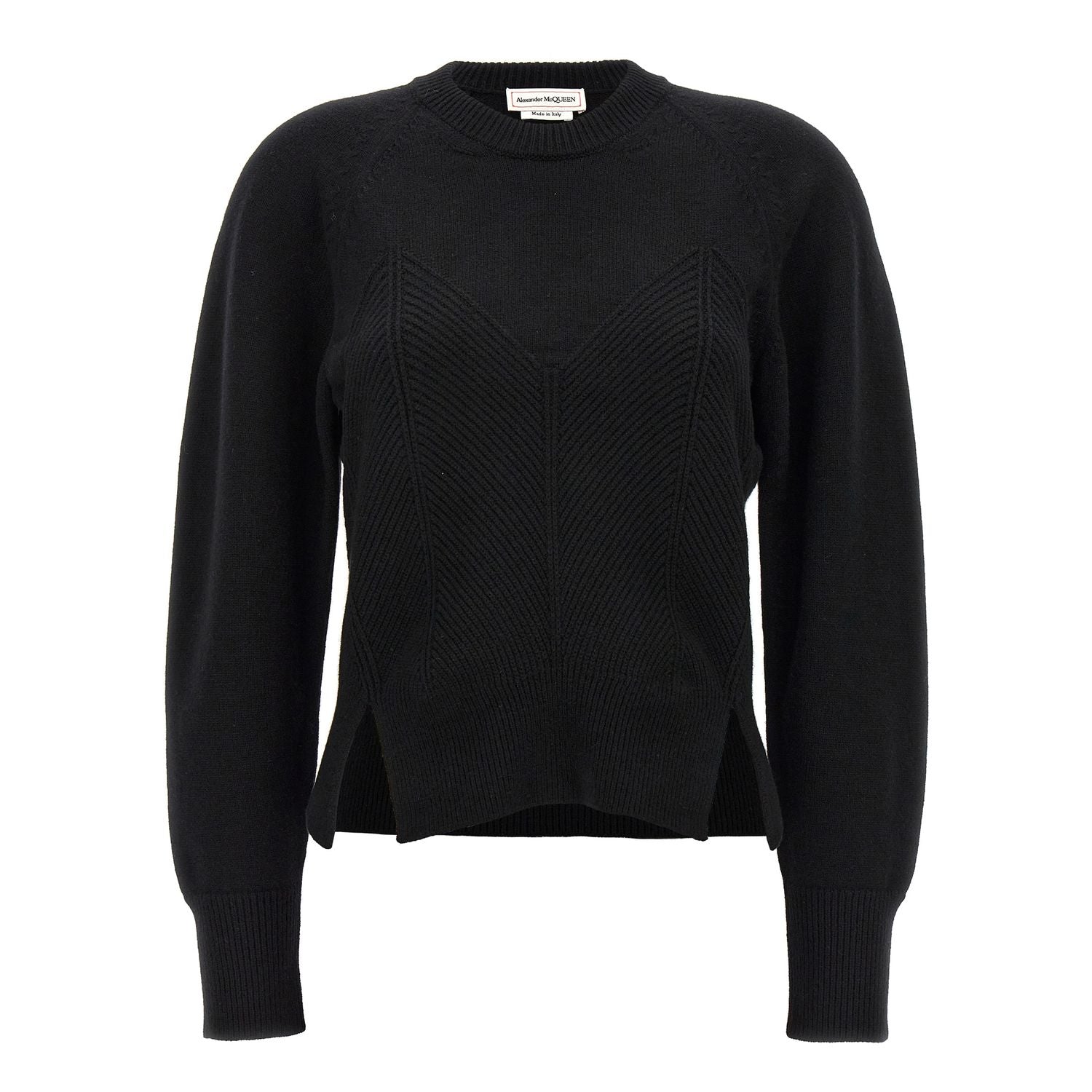 Alexander McQueen Black Wool Cardigan