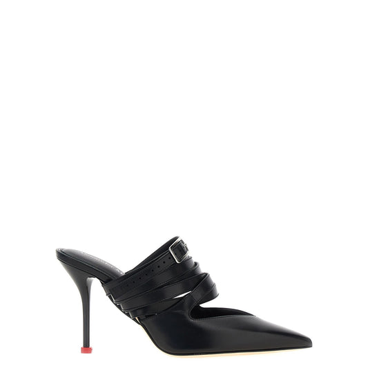 Alexander McQueen Black Cowhide High Heel Pumps