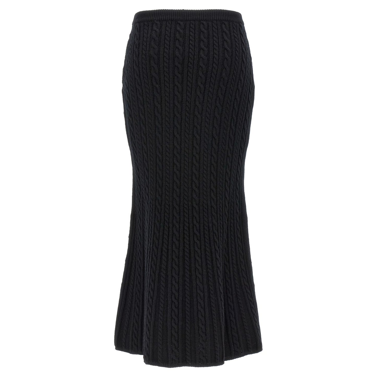 Alessandra Rich Black Wool Mini Skirt