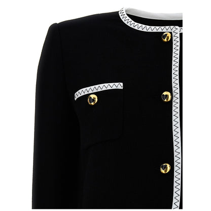 Moschino Bicolor Viscose Full-Length Jacket