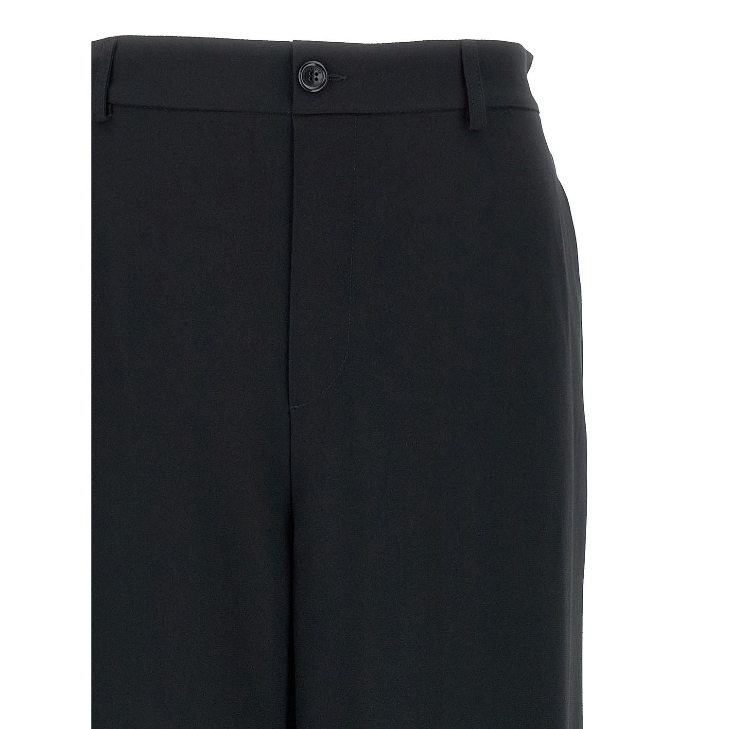 Moschino Black Acetate Casual Pants